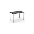 Mehrzwecktisch DUO-C, gerade Platte, BxT 1200 x 800 mm, dunkelgrau, silber