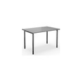 Mehrzwecktisch DUO-C, gerade Platte, BxT 1200 x 800 mm, lichtgrau, schwarz