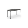 Mehrzwecktisch DUO-C, gerade Platte, BxT 1400 x 800 mm, dunkelgrau, silber