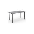 undefined, Mehrzwecktisch DUO-C, gerade Platte, BxT 1400 x 800 mm, lichtgrau, schwarz