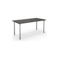 Mehrzwecktisch DUO-C, gerade Platte, BxT 1600 x 800 mm, dunkelgrau, silber
