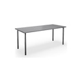 Mehrzwecktisch DUO-C, gerade Platte, BxT 1600 x 800 mm, lichtgrau, schwarz