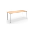 undefined, Mehrzwecktisch DUO-C, gerade Platte, BxT 1800 x 800 mm, Buche, silber
