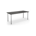 Mehrzwecktisch DUO-C, gerade Platte, BxT 1800 x 800 mm, dunkelgrau, silber