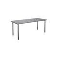 Mehrzwecktisch DUO-C, gerade Platte, BxT 1800 x 800 mm, lichtgrau, schwarz