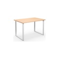 Mehrzwecktisch DUO-O, gerade Platte, BxT 1200 x 800 mm, Birke, weiß