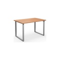 undefined, Mehrzwecktisch DUO-O, gerade Platte, BxT 1200 x 800 mm, Buche, silber
