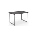 Mehrzwecktisch DUO-O, gerade Platte, BxT 1200 x 800 mm, dunkelgrau, silber