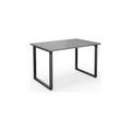 Mehrzwecktisch DUO-O, gerade Platte, BxT 1200 x 800 mm, lichtgrau, schwarz