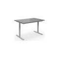 Mehrzwecktisch DUO-T, gerade Platte, BxT 1200 x 800 mm, lichtgrau, silber