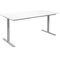 undefined, Mehrzwecktisch DUO-T, gerade Platte, BxT 1600 x 800 mm, weiß, silber