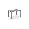 Mehrzwecktisch DUO-U, gerade Platte, BxT 1200 x 800 mm, lichtgrau, silber