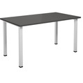 Mehrzwecktisch DUO-U, gerade Platte, BxT 1400 x 800 mm, dunkelgrau, weiß