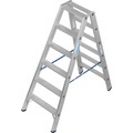 KRAUSE Alu-Stufenstehleiter, mit R13-Rutschhemmung, beidseitig begehbar, 2x6 Stufen