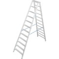 KRAUSE Alu-Stufenstehleiter, mit R13-Rutschhemmung, beidseitig begehbar, 2x12 Stufen