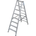 KRAUSE Schwerlast-Stehleiter, beidseitig begehbar, bis 225 kg, 2x8 Stufen