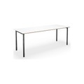 Mehrzwecktisch DUO-C Trend, gerade Platte, BxT 2000 x 800 mm, weiß, schwarz