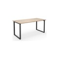 Mehrzwecktisch DUO-O Trend, gerade Platte, BxT 1600 x 800 mm, Eiche, schwarz