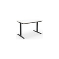 Mehrzwecktisch DUO-T Trend, gerade Platte, BxT 1200 x 800 mm, weiß, schwarz