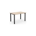Mehrzwecktisch DUO-U Trend, gerade Platte, BxT 1200 x 800 mm, Eiche, schwarz