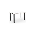 Mehrzwecktisch DUO-U Trend, gerade Platte, BxT 1200 x 800 mm, weiß, schwarz
