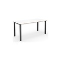 Mehrzwecktisch DUO-U Trend, gerade Platte, BxT 1400 x 800 mm, weiß, schwarz