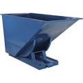 Kippbehälter für leichte Güter, Traglast 600 kg, signalblau RAL 5005, Volumen 1,6 m³