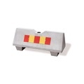 Beton-Absperrung, LxBxH 1090 x 390 x 465 mm, VE 4 Stk, mit Reflektoren, grau, mit Loch