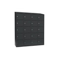 Schließfachschrank Fydor, 5 Fächer, grau, B 1200 mm, 4 Abteile, schräge Dachform, Vorhängeschloss
