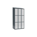 Schließfachschrank Fydor, 3 Fächer, blaugrau / lichtgrau, B 900 mm, 3 Abteile, schräge Dachform, Zylinderschloss