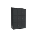 Schließfachschrank Fydor, 3 Fächer, grau, B 1200 mm, 3 Abteile, schräge Dachform, Zylinderschloss