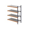 Weitspannregal, mit Stahlblechböden, HxBxT 2500 x 1900 x 800 mm, Anbauregal