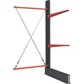 Kragarmregal, einseitig, HxB 2500 x 1500 mm, Kragarm 1000 mm, Anbauregal