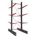 Kragarmregal, doppelseitig, HxB 3500 x 1000 mm, Kragarm 1000 mm, Grundregal