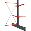 Kragarmregal, doppelseitig, HxB 2500 x 1000 mm, Kragarm 1000 mm, Anbauregal