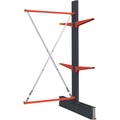 Kragarmregal, doppelseitig, HxB 2500 x 1500 mm, Kragarm 600 mm, Anbauregal