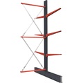 Kragarmregal, doppelseitig, HxB 3500 x 1000 mm, Kragarm 1000 mm, Anbauregal