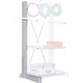 EUROKRAFT Kragarm-Regalständer, Bauart mittelschwer einseitig, Ständerhöhe 2100 mm Traglast 1050 kg, grau