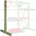 EUROKRAFT Kragarm-Regalständer, Bauart mittelschwer zweiseitig, Ständerhöhe 2100 mm Traglast 2800 kg, grün
