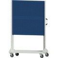 ANKE Werkzeug- und Materialwagen, Grundwagen mit 2 x 2 Lochplatten, Länge 1250 mm, blau