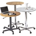 office akktiv Bistrotisch, höhenverstellbar Gestell schwarz Ahorn-Dekor