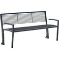 Gitterrohrbank in Grauguss-Optik LxBxH 1500 x 555 x 780 mm