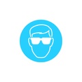 undefined, PVC-Piktogramm Sicherheitsbrille, VE 2 Stk selbstklebend
