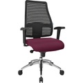 office akktiv Operator-Drehstuhl, mit Netz-Rückenlehne Rückenlehnenhöhe 600 mm Bezug bordeaux