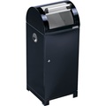 EUROKRAFT System-Wertstoffsammler Volumen 70 l, BxHxT 400 x 1020 x 450 mm, mit Innenbehälter, handbetätigt schwarz / grau