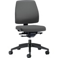 interstuhl Bürodrehstuhl GOAL, Rückenlehnenhöhe 430 mm Gestell schwarz, mit harten Rollen eisengrau, Sitztiefe 410 - 460 mm