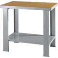 QUIPO Schwerlast-Werktisch mit Multiplex-Arbeitsplatte BxT 1000 x 700 mm