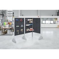 EUROKRAFT Lochplatten-Stellwand, Höhe 1845 mm Erweiterungsmodul enzianblau