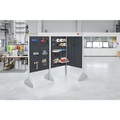 EUROKRAFT Lochplatten-Stellwand, Höhe 1845 mm Grundmodul enzianblau