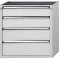 ANKE Schubladenschrank, BxT 760 x 675 mm, Schubladentraglast 200 kg, 4 Schubladen, Höhe 980 mm, Front lichtgrau
